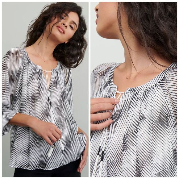 Anthropologie Jacque Peasant Blouse by Daniel Rainn NWT Size Medium - Picture 1 of 5